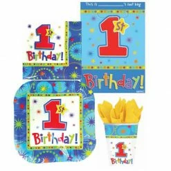 Party Animal Direct 1st Birthday One-derful 40 Piece Party Pack - Boy