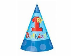 Party Animal Direct One-derful Party Hats (8piece) 1st Birthday