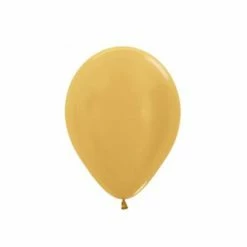 Party Animal Direct Metallic Gold 30cm Latex Balloon (10 Pieces)
