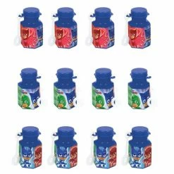 Party Animal Direct Pj Masks Mini Bubble Bottles ( Pack Of 12)