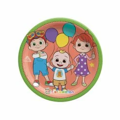 Party Animal Direct Cocomelon Round Paper Plates - Pack Of 8