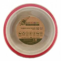 Alpen Eco Range Sugarcane Bowls 160mm Red P10
