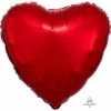 Party Animal Direct Heart - Red 18"/45cm Plain Foil Balloons