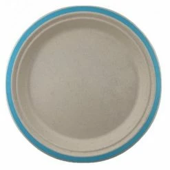 Alpen Sugarcane Lunch Plates 180mm Light Blue 10 Pack Eco Range