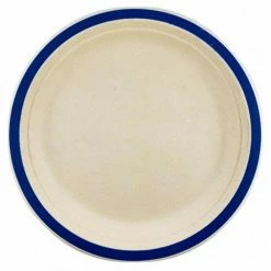 Alpen Eco Range Sugarcane Lunch Plates 180mm Royal Blue 10 Pack