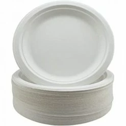 Alpen Sugarcane Lunch Plates 180mm White 10 Pack Eco Range