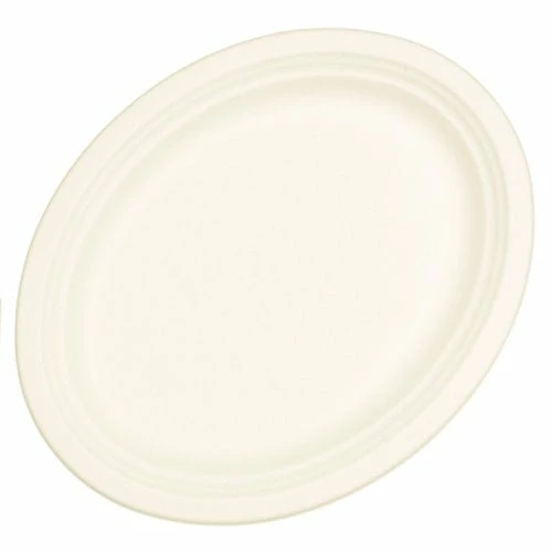 Alpen Sugarcane Oval Plates 325x260mm White 10 Pack Eco Range 3 Alpen Sugarcane Oval Plates 325x260mm White 10 Pack Eco Range