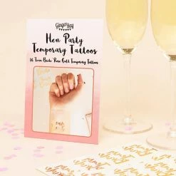 Party Animal Direct Temp Tattoos - Rose Gold "Team Bride"