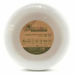 Party Animal Direct Sugarcane Bowls 160mm White P10